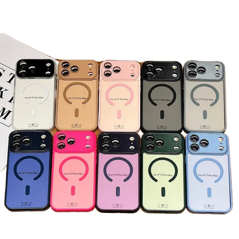 Focuses Phone Case for iPhone 17 Air 17 Pro Max 16E 16 15 14 13 12 11 Pro Max Soft Wireless Charging Magnetic Cover