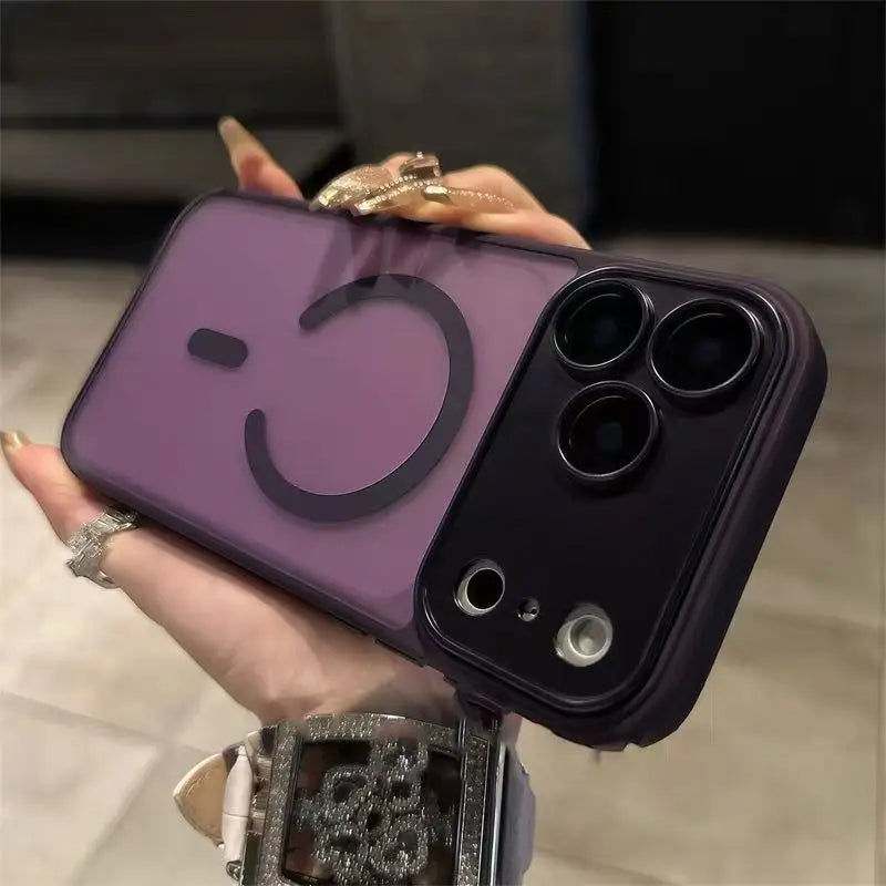 Magnetic Luxury Matte Translucent Shockproof Phone Case for IPhone 17 Air 16 15 14 Plus 13 12 11 Pro Max for Magsafe Back Cover