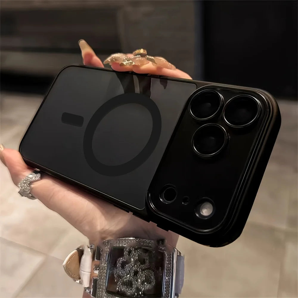 Magnetic Luxury Matte Translucent Shockproof Phone Case for IPhone 17 Air 16 15 14 Plus 13 12 11 Pro Max for Magsafe Back Cover
