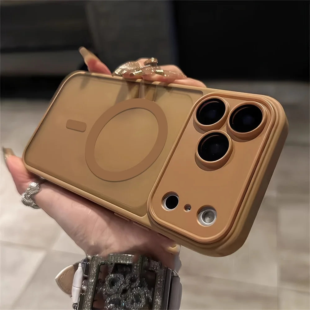 Magnetic Luxury Matte Translucent Shockproof Phone Case for IPhone 17 Air 16 15 14 Plus 13 12 11 Pro Max for Magsafe Back Cover