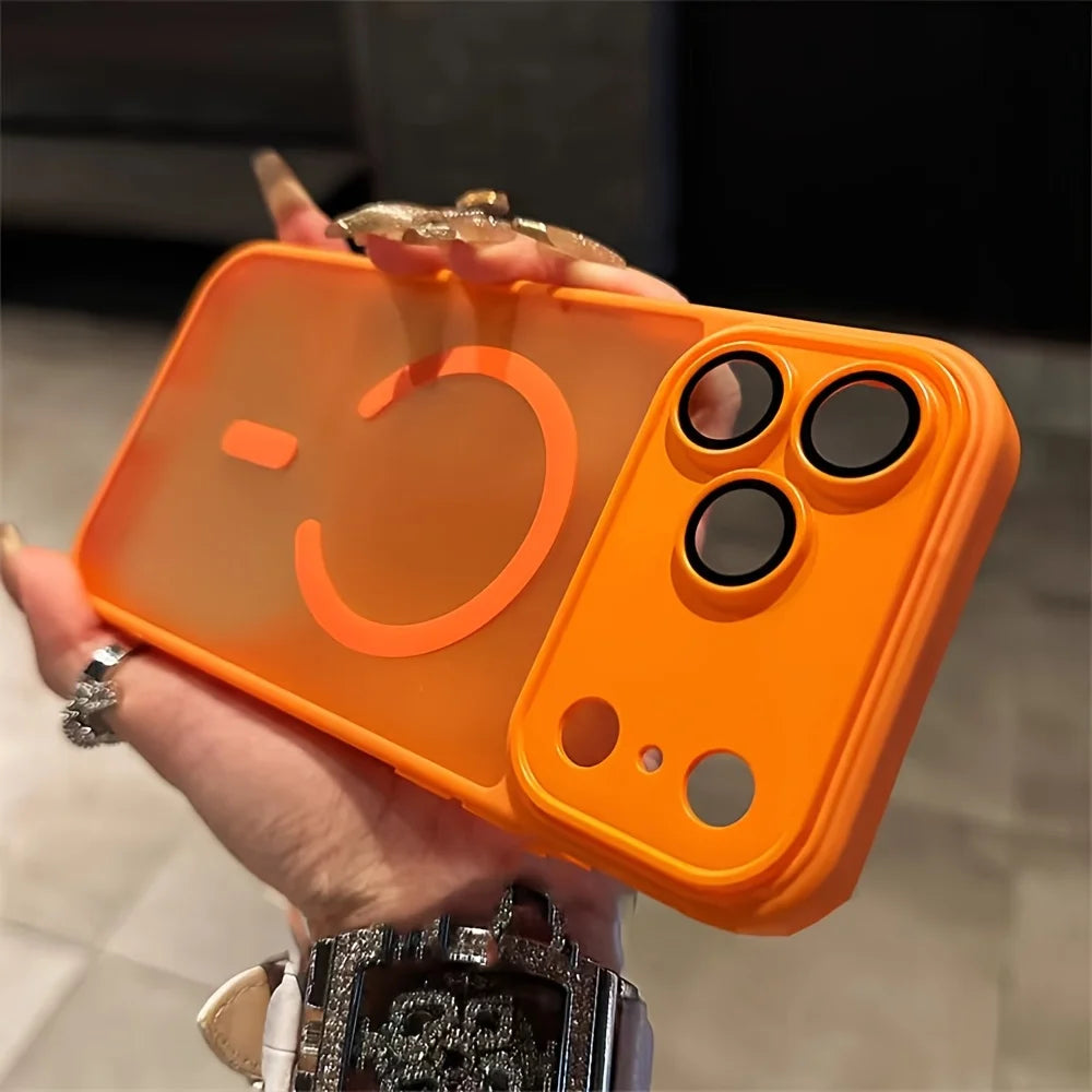 Magnetic Luxury Matte Translucent Shockproof Phone Case for IPhone 17 Air 16 15 14 Plus 13 12 11 Pro Max for Magsafe Back Cover