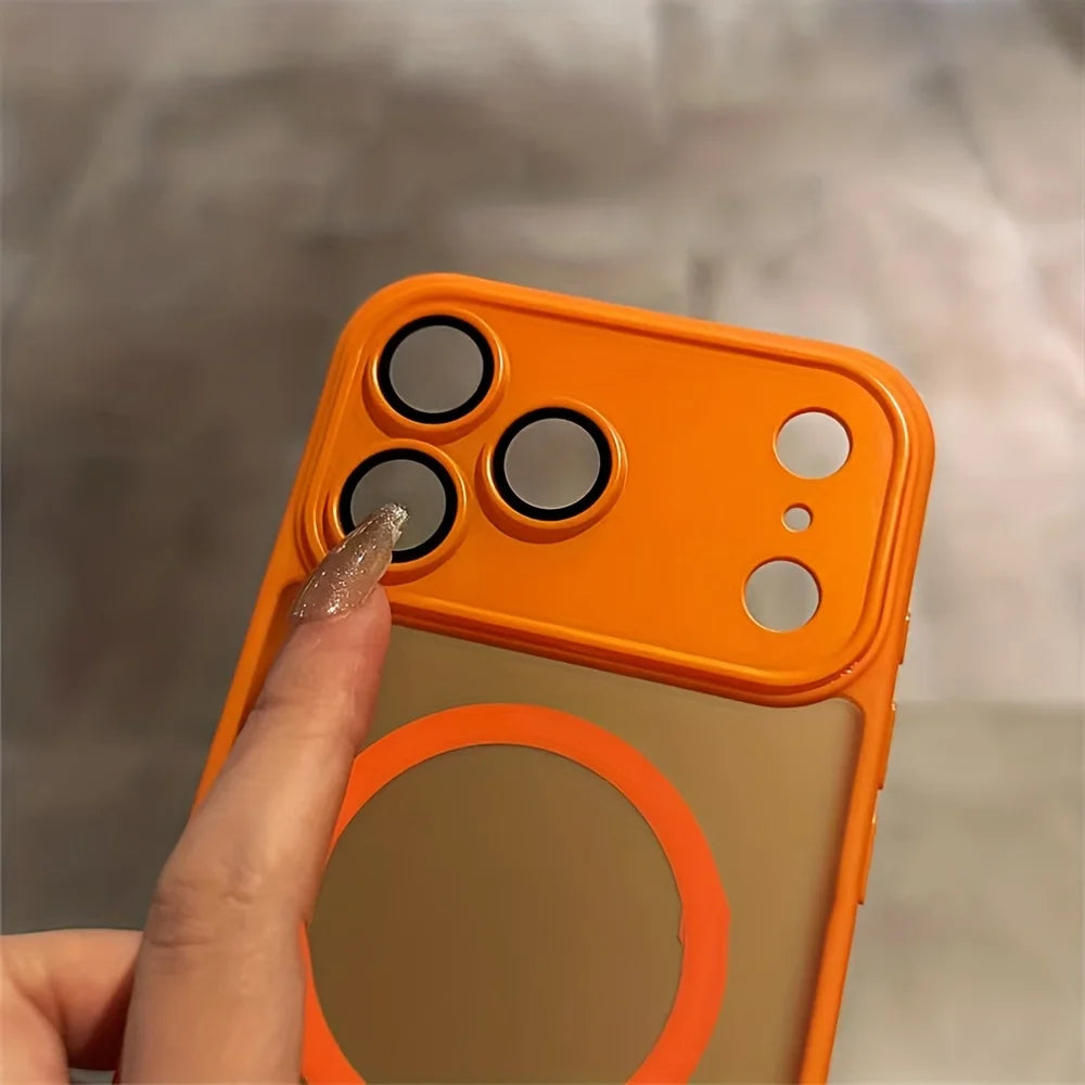 Magnetic Luxury Matte Translucent Shockproof Phone Case for IPhone 17 Air 16 15 14 Plus 13 12 11 Pro Max for Magsafe Back Cover
